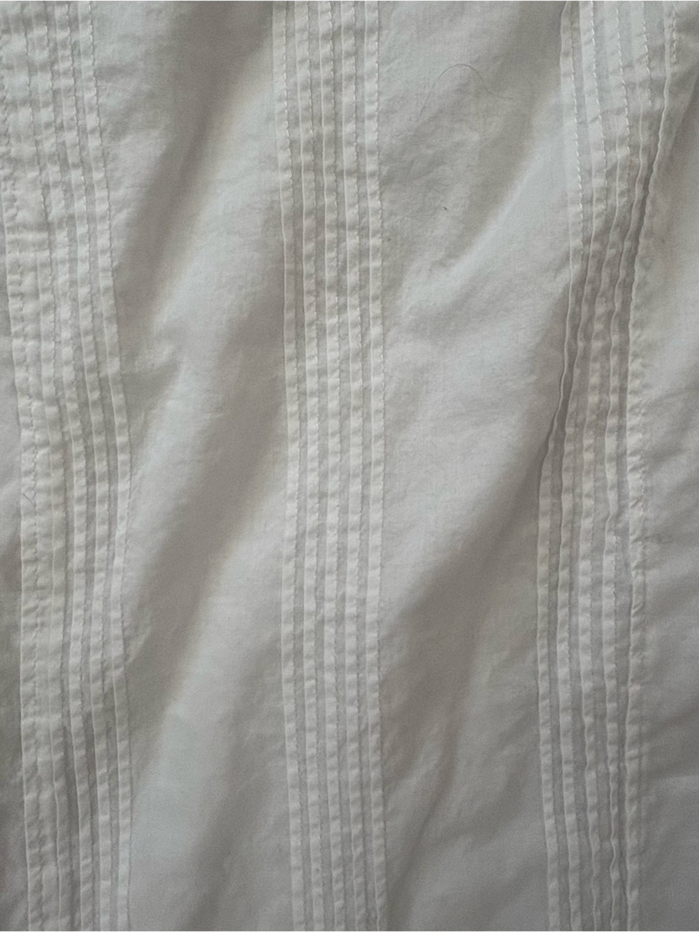 Lands' End White Pintuck Dress 100% Cotton Size 8 Pockets - Picture 3 of 8